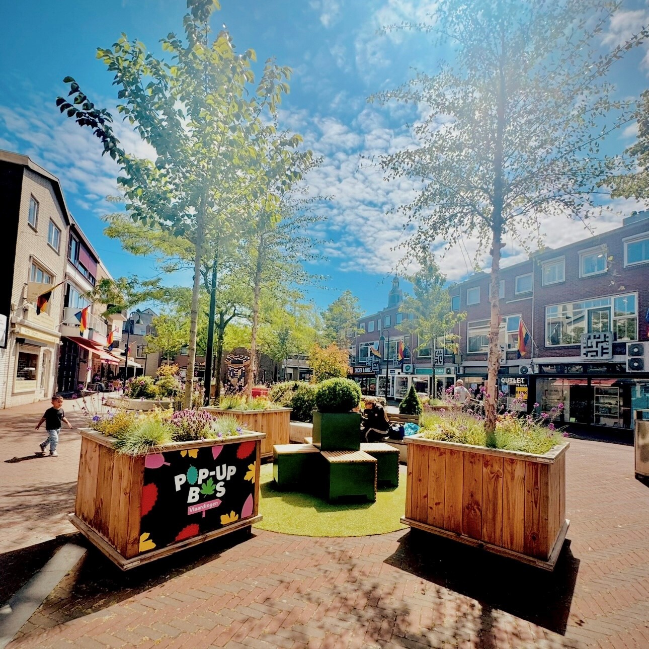 Foto van het pop-up bos in de Fransenstraat
