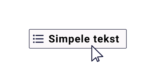 voorbeeld van de knop de tekst simpele tekst