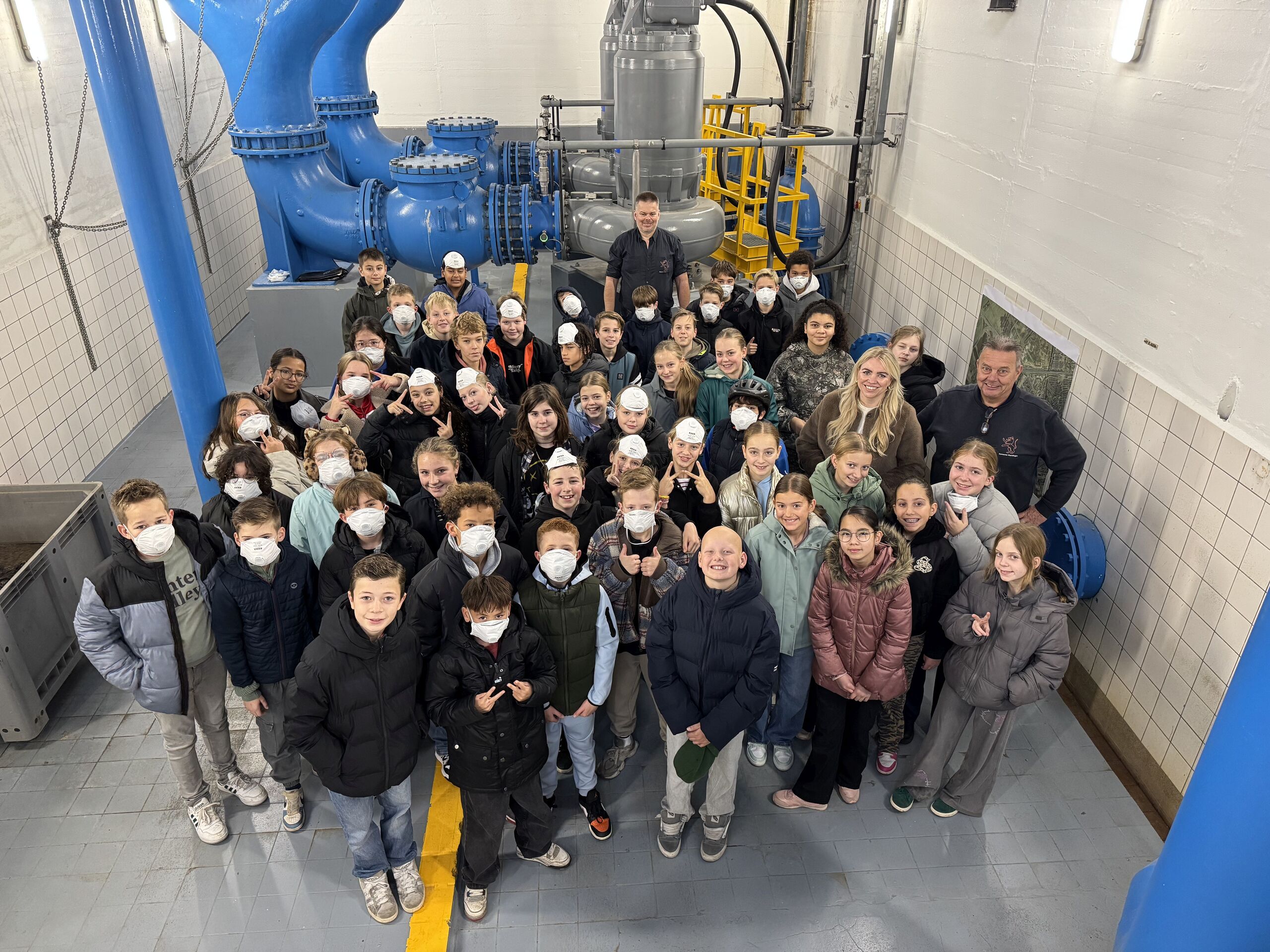 Foto bezoek aan rioolgemaal